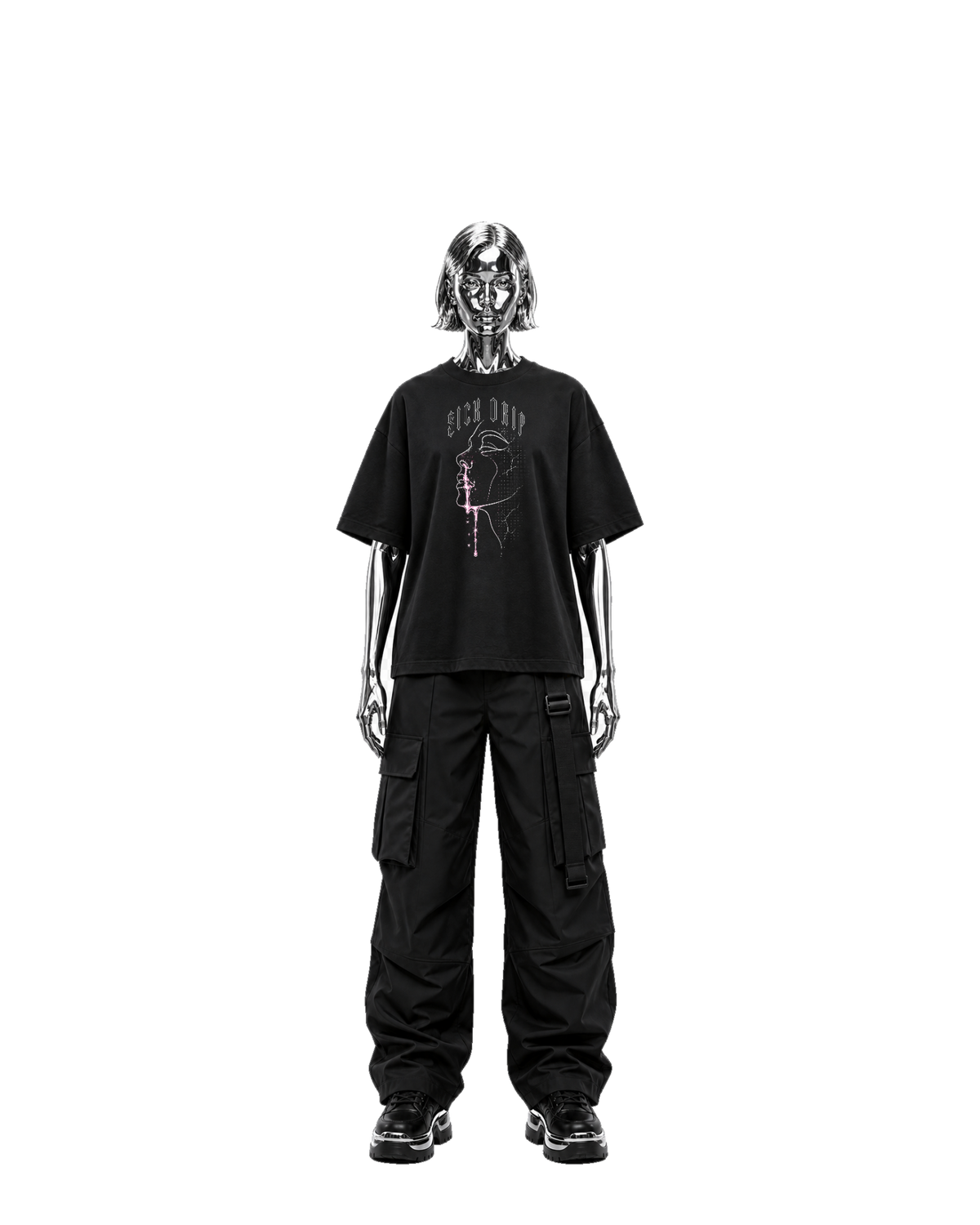 Sick Drip, chrome man front